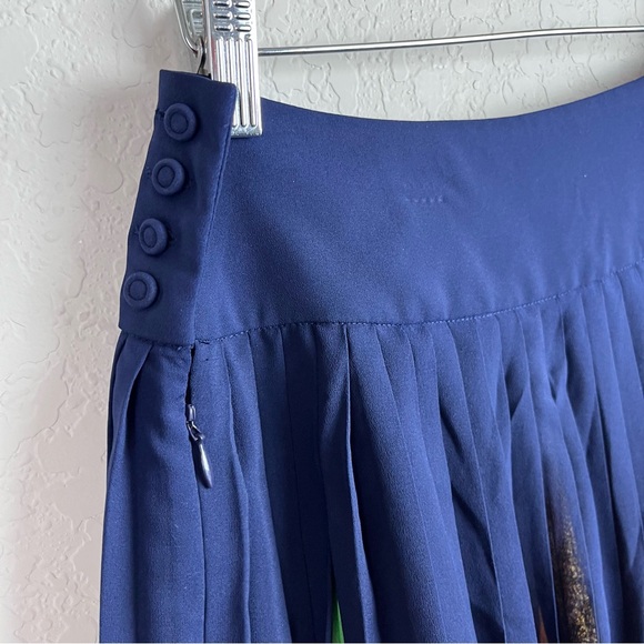 HD in PARIS Anthropologie Color Block Skirt Pleated - Picture 7 of 11